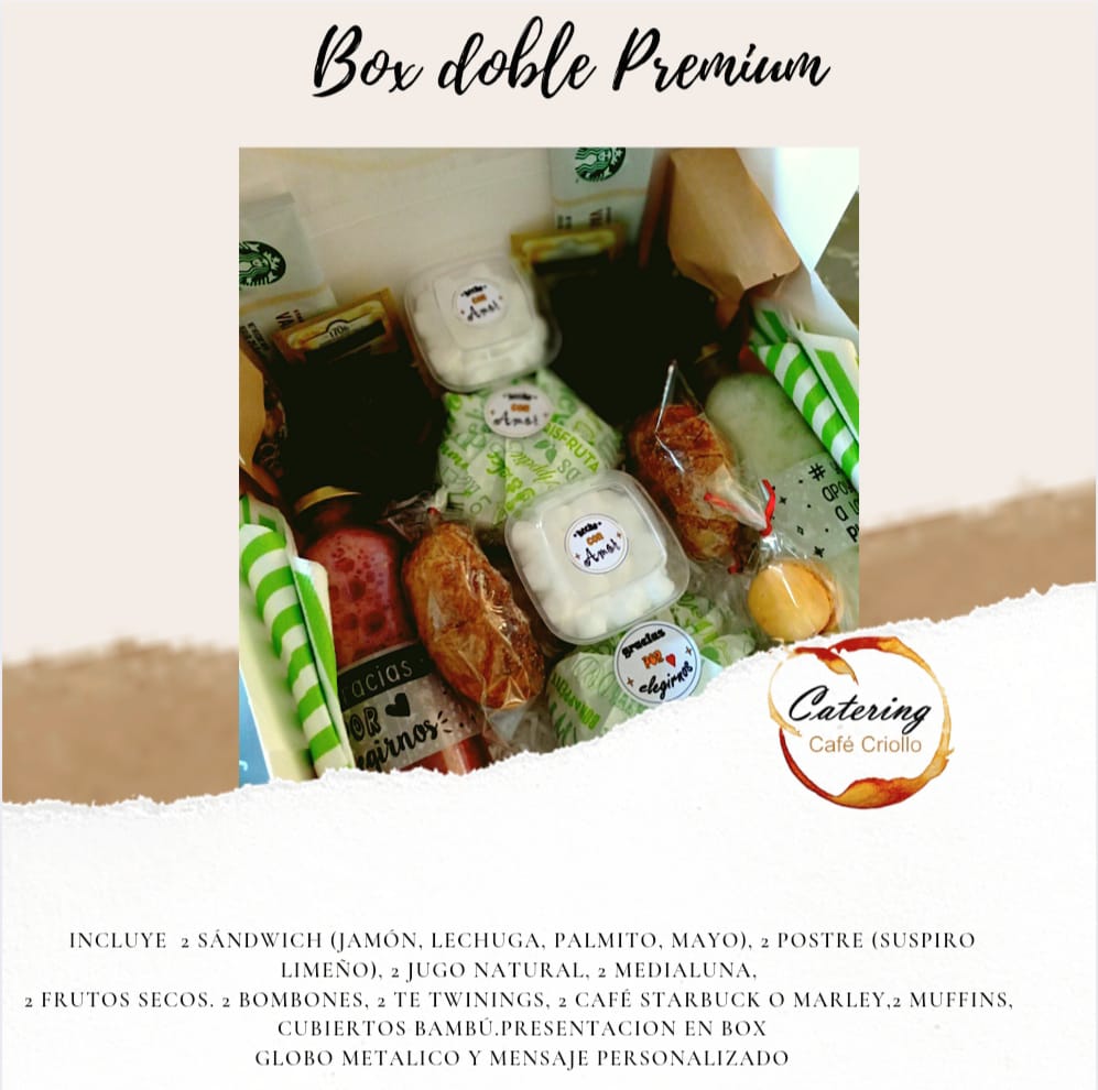 Box doble premium café criollo